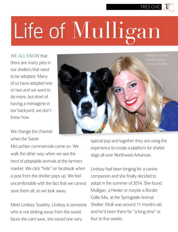 by Payton Bridewell, originally published in 3W Lifestyle Magazine, Spring 2015